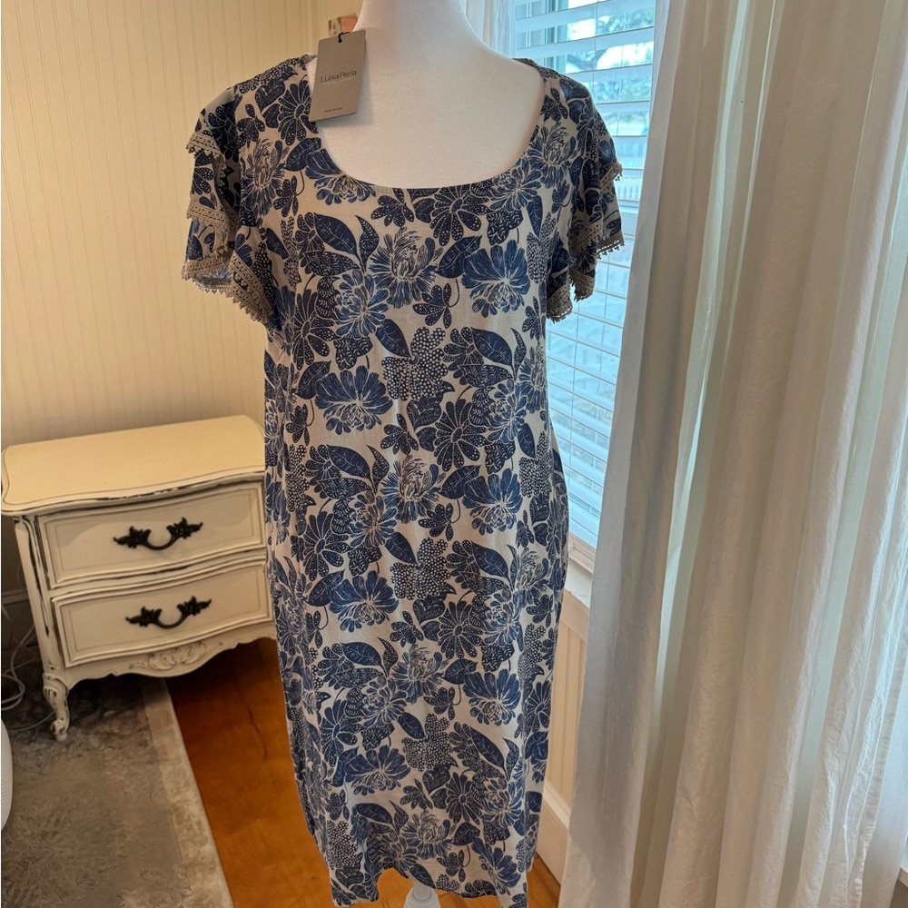 Blue Floral Women Dress